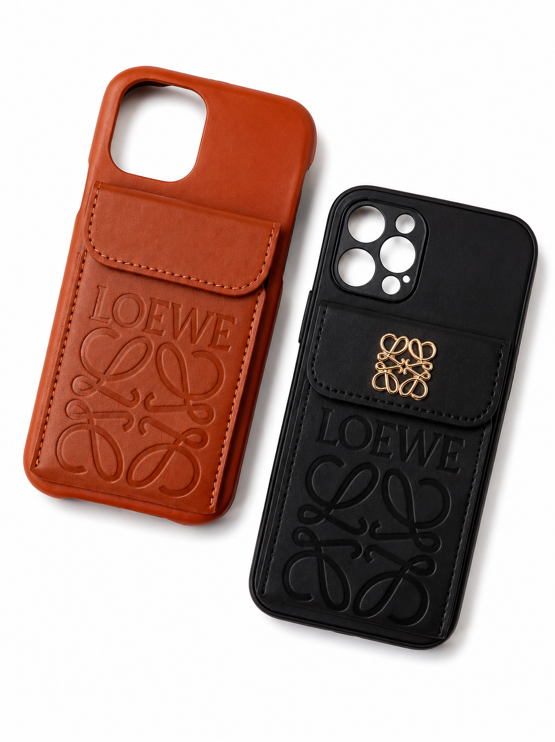 LOEWE Anagram Leather Card Holder iPhone Case